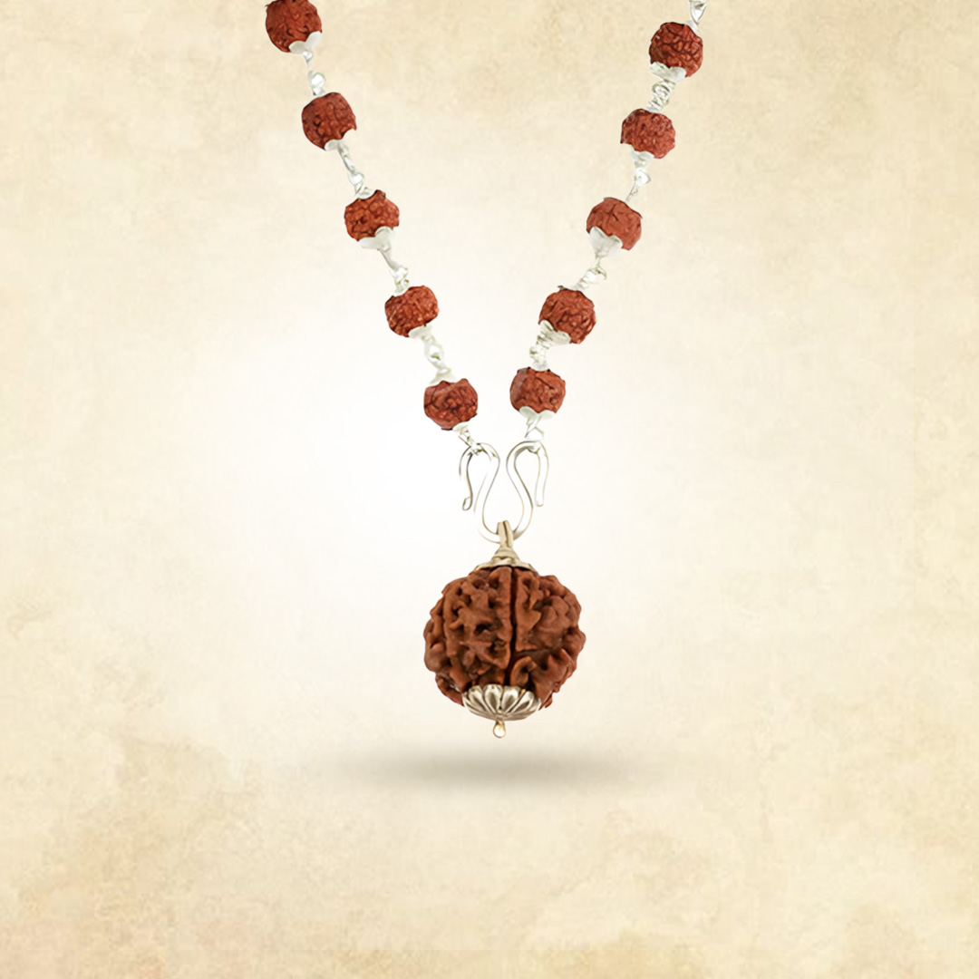 Silver Rudraksha Mala